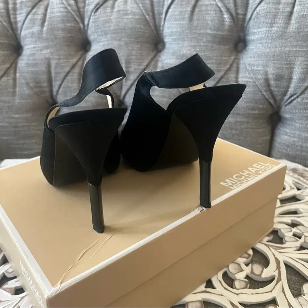 Michael Kors Black Rhinestone Heels Shoes Women’s 10